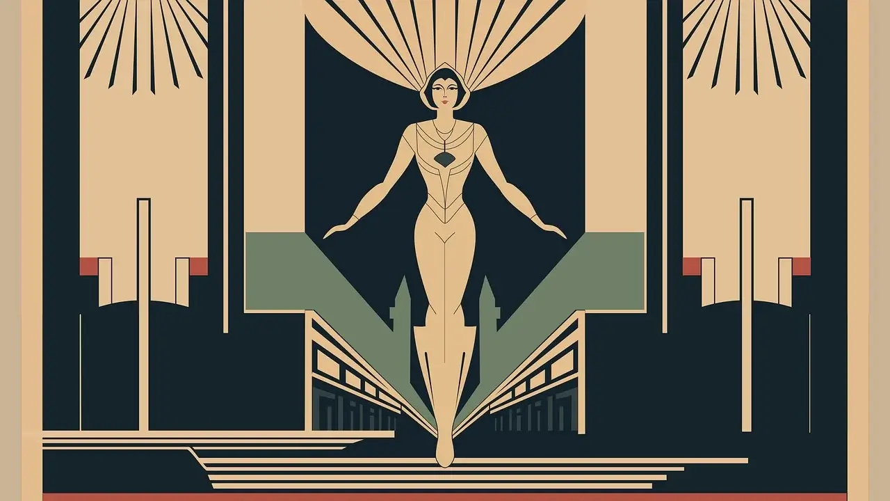 klassisk art deco illustration